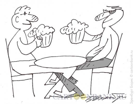 Карикатура: пивная, Эренбург Борис