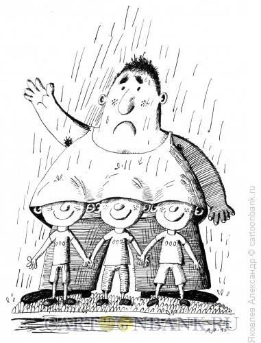 Карикатура: Дождик, Яковлев Александр