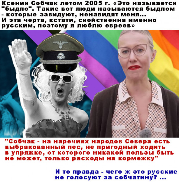 Мем: Ксения Собчак оскорбительно о русских, Солдатов