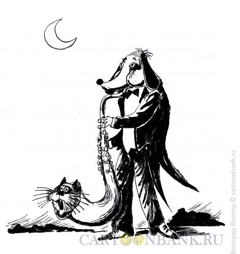 Карикатура: Саксофонист, Богорад Виктор