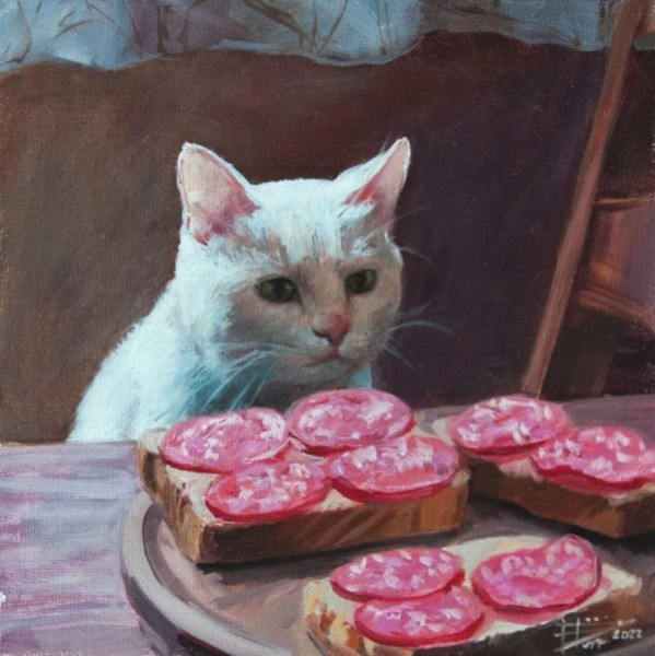 Мем: Кот и грустный его взгляд, Брюттон