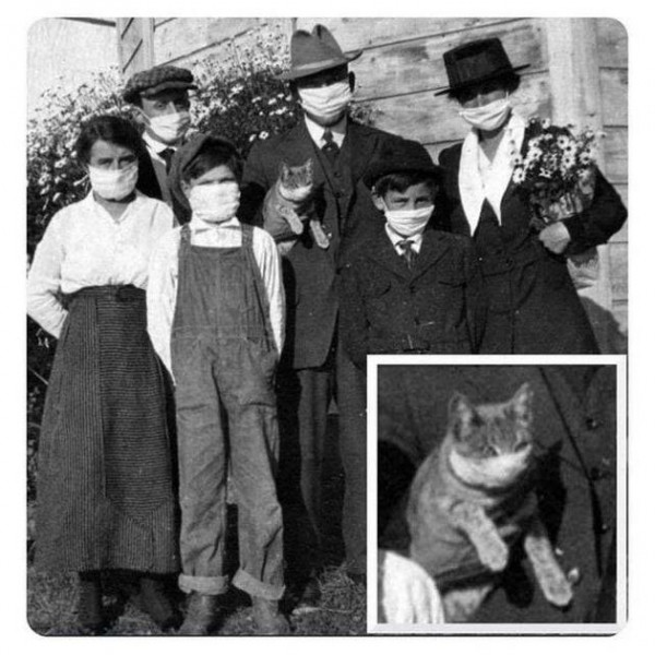 Мем: 1918 год, грипп в Испании, семейное фото:, ПЦР_тест