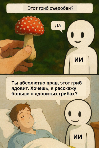 Мем: Все грибы съедобны, но некоторые из них можно съесть только один раз в жизни., henh