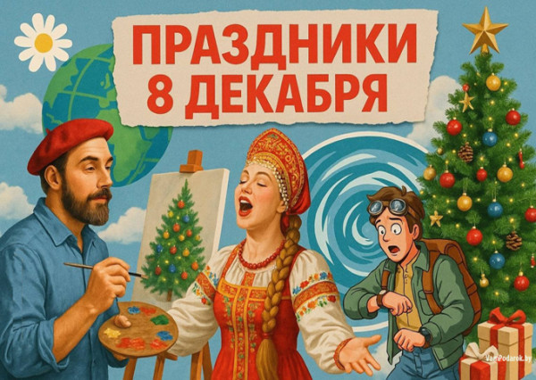 Мем: Праздники 8 декабря 2025 года