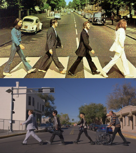 Мем: Abbey Road + Juan Tabo Boulevard