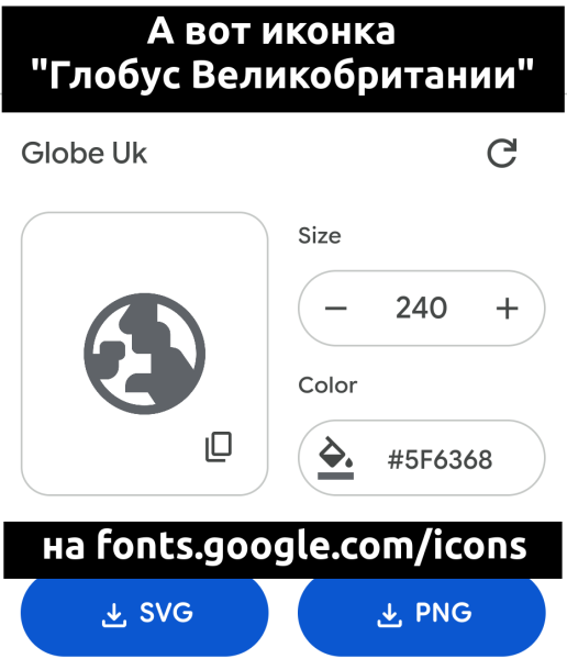 Мем: Иконка "Глобус Великобритании"