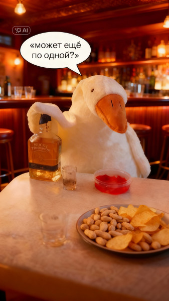 Мем: Сидим с гусем за столом, Александр Скороход