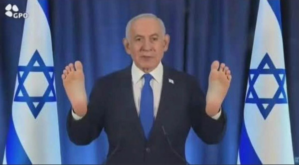 Мем: Нетаньяху в прямом эфире опроверг слухи о своей смерти, Юрий Небольсин Мем: Нетаньяху в прямом эфире опроверг слухи о своей смерти, Юрий Небольсин