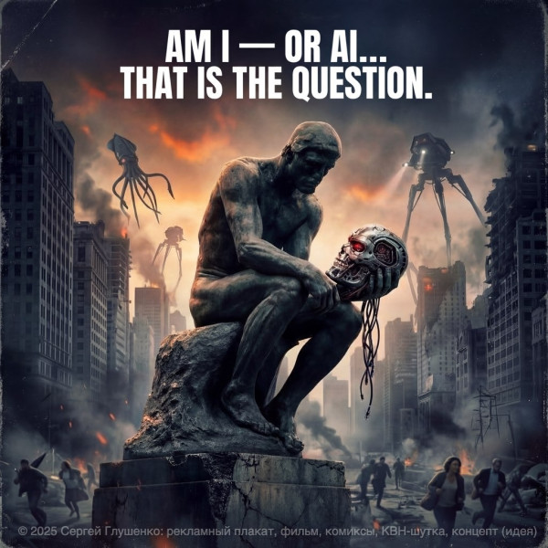 Мем: AM I — OR AI... THAT IS THE QUESTION, Сергей Николаевич Глушенко