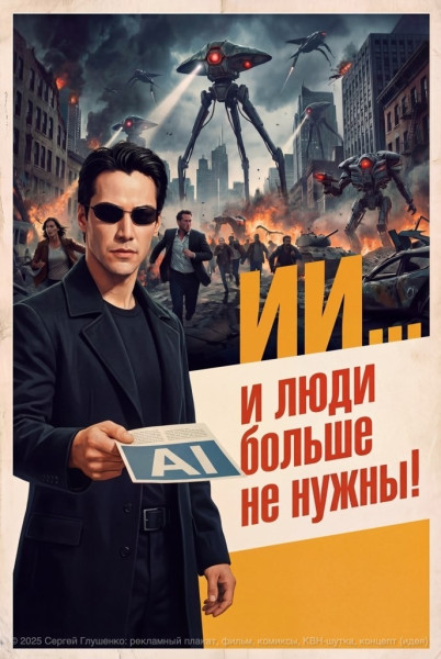Мем: ИИ... И ЛЮДИ БОЛЬШЕ НЕ НУЖНЫ!, Сергей Николаевич Глушенко