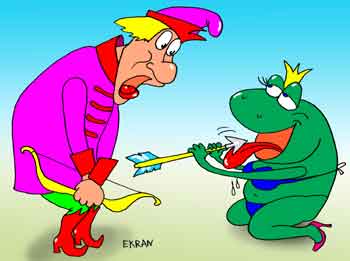 Карикатура: Лягушка 3, Евгений Кран