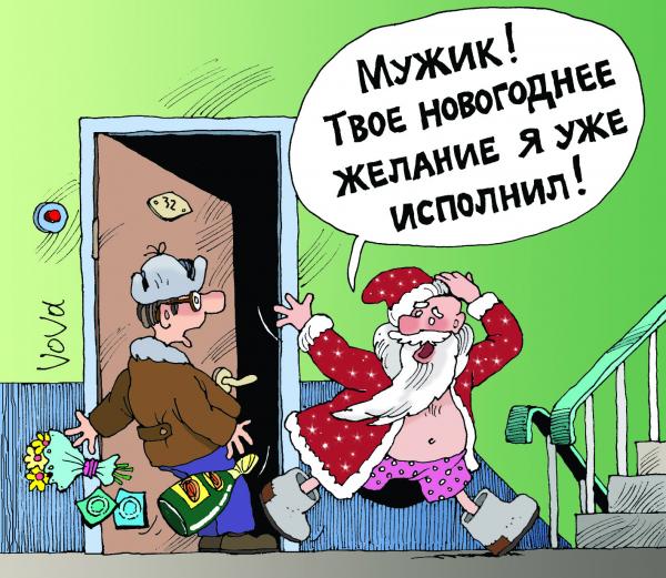 Карикатура: Новогоднее желание, Владимир Иванов (VOVA)