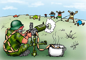 Карикатура: Война с голодом, Глеб Андросов