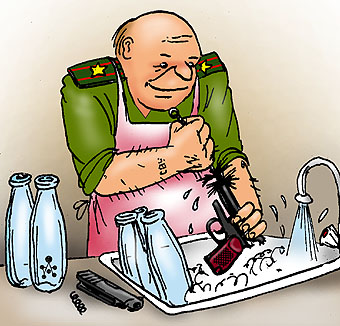 Карикатура: Чистота - залог здоровья!, Глеб Андросов