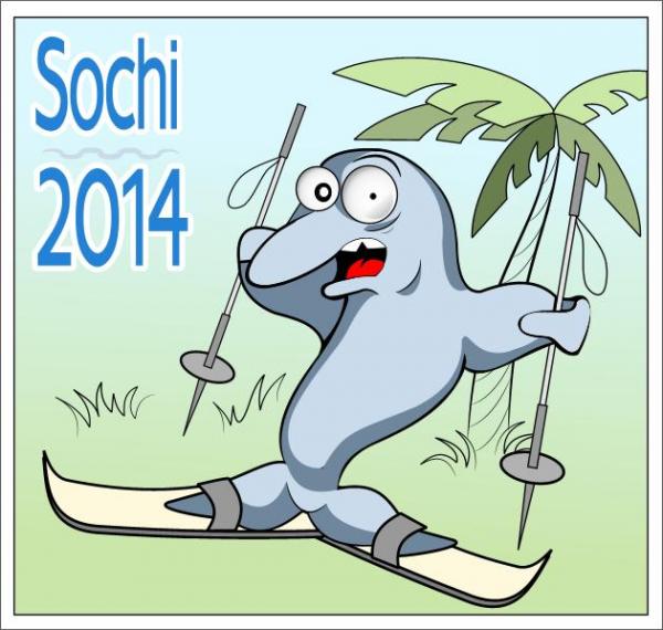 Карикатура: Символ Олимпиады в Сочи, Крис