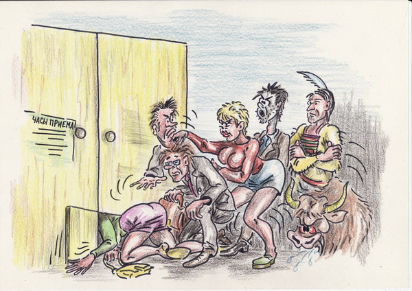 Карикатура: Традиция открытых дверей, Владимир