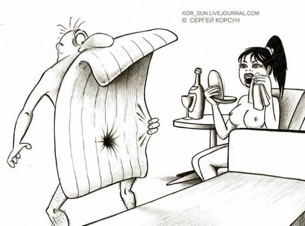 Карикатура: Вакуумная секс бомба, Сергей Корсун