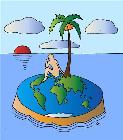 Карикатура: "Необитаемый остров", Алексей Талимонов