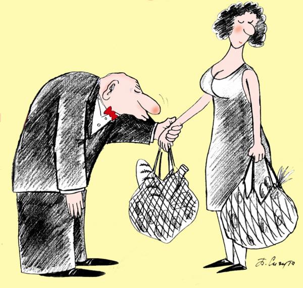 Карикатура: Целую ручки!, Петр Сигута