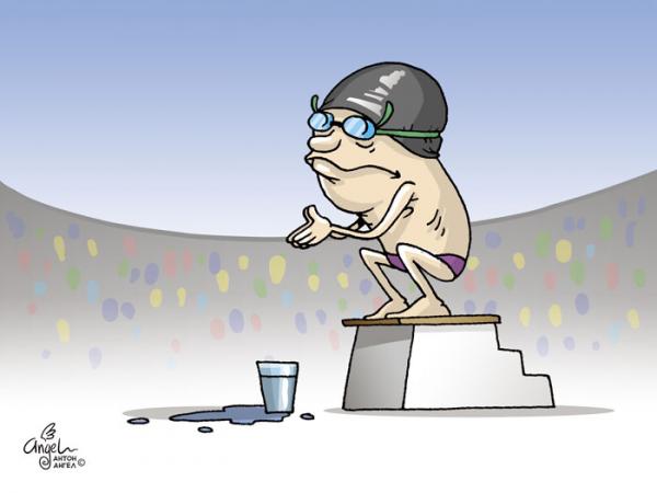 Карикатура: Прыжки в воду, АнтонАнгел