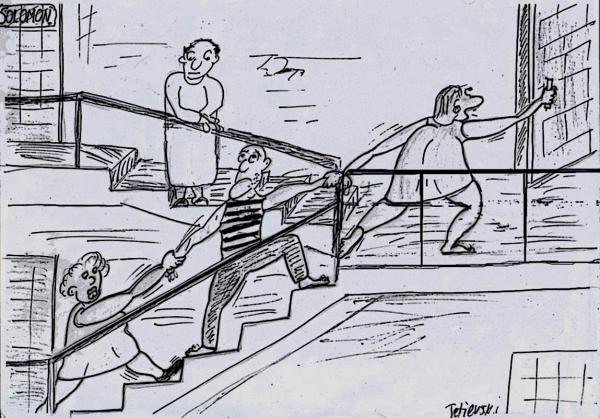 Карикатура: однажды в Одессе, михаил тетиевский