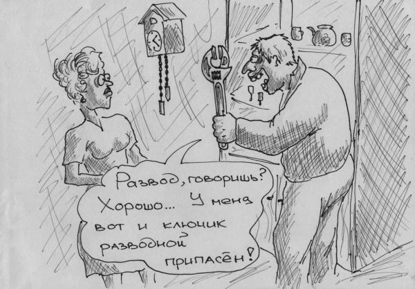 Карикатура: Развод, Серебряков Роман