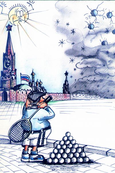 Карикатура: Борьба со снегом..., Литвиненко Андрей