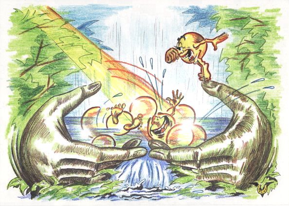 Карикатура: Лесной ручей, Владимир Уваров
