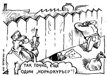 Карикатура: нОркокурьер, Николай Рачков