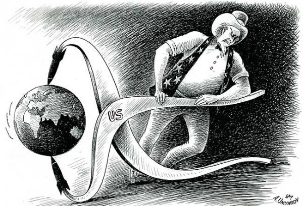 Карикатура: В клещах, Александр Умяров