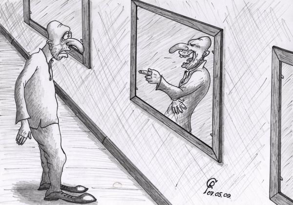 Карикатура: Комната смеха, Серебряков Роман