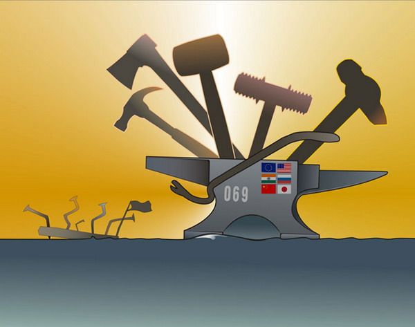 Карикатура: Мир борется с сомалийскими пиратами, motaroller