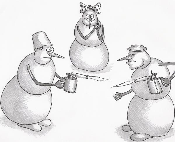 Карикатура: Дуэль, Серебряков Роман